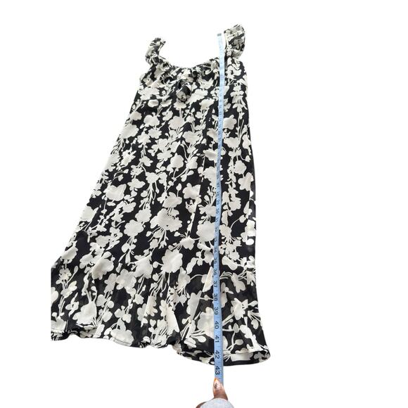 Anny Taylor Loft Dress Black White Floral Babydoll Fairy Whimsical  Size 12 - Picture 10 of 10